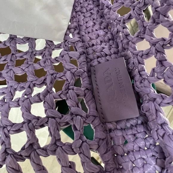 ❌❌SOLD New Prada Raffia Crochet Tote - Picture 9 of 9